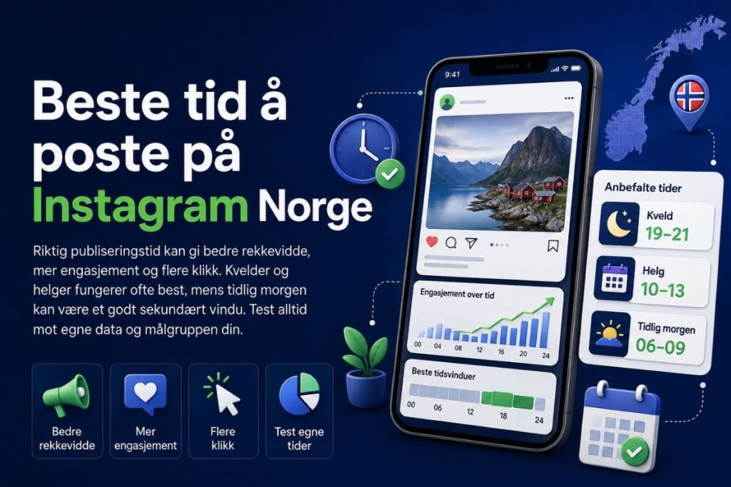 beste tid å poste på Instagram Norge
